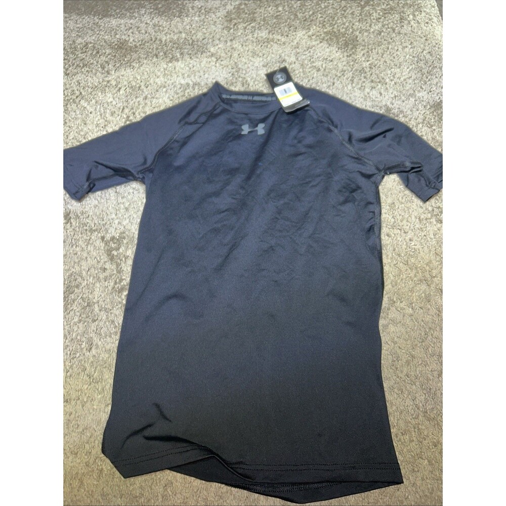 NWT Under Armour HeatGear Compression Men's Medium Black T-shirt 1296923